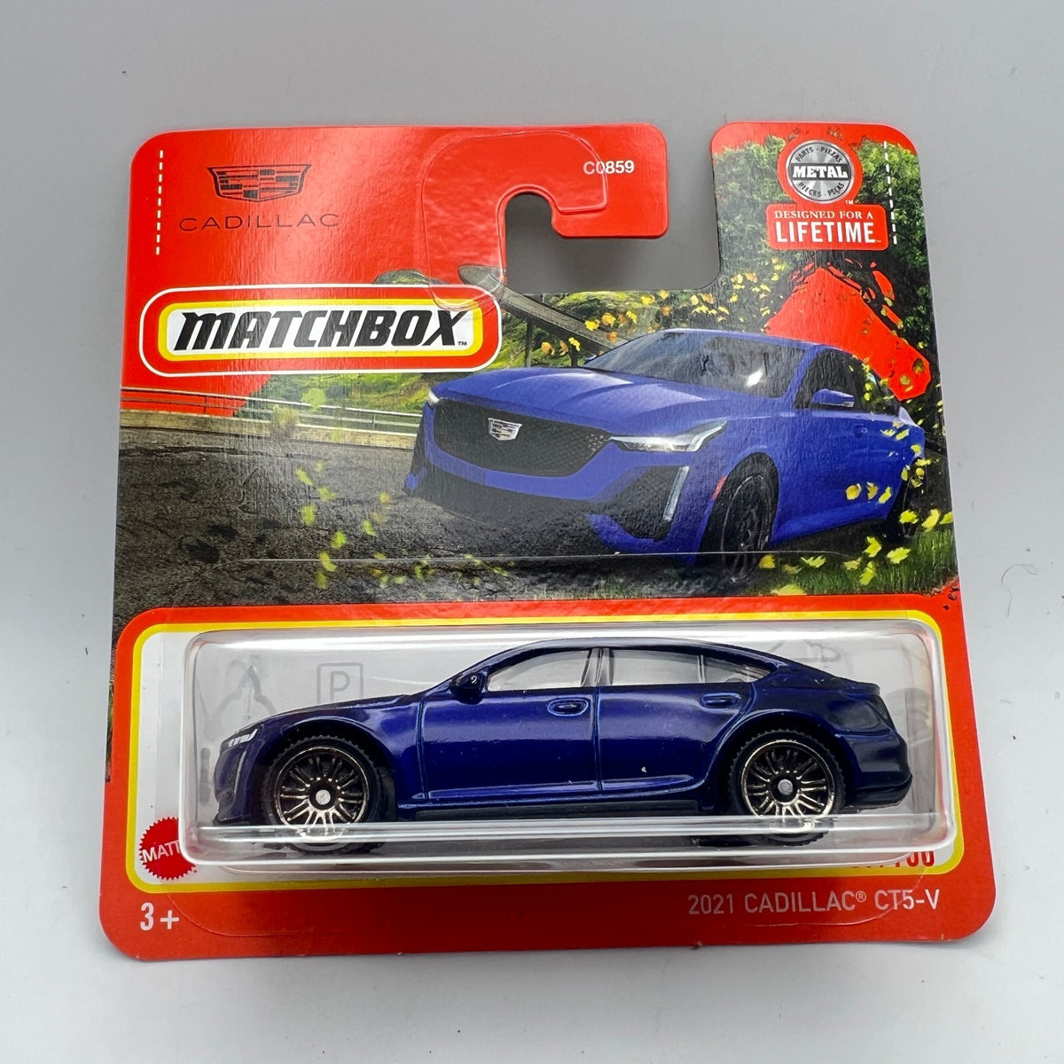 Matchbox 2021 Cadillac CT5-V Blue 37/100 Short Card 1:64 Diecast