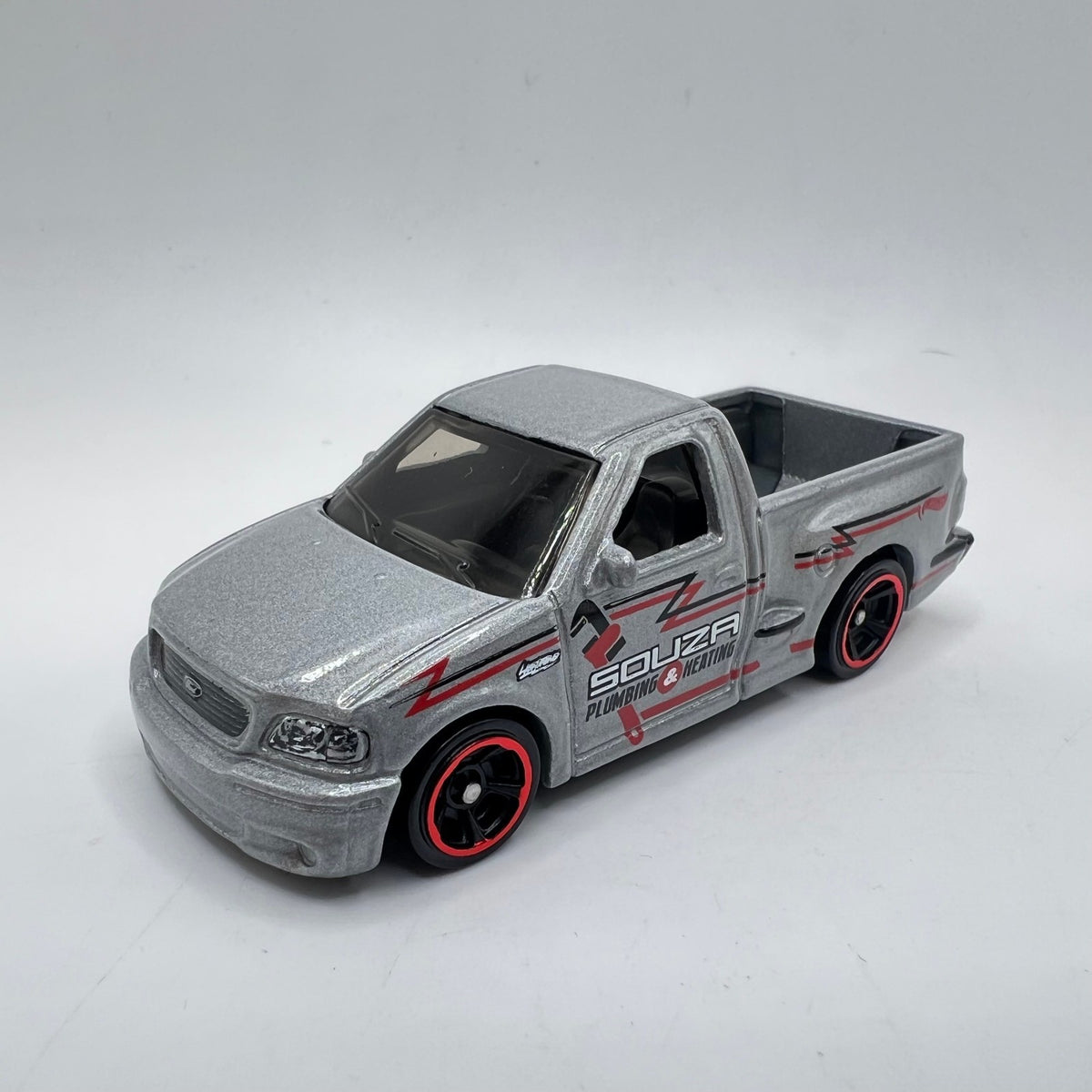 Hot Wheels Ford F-150 SVT Lightning Gray Souza Plumbing LOOSE 1/64