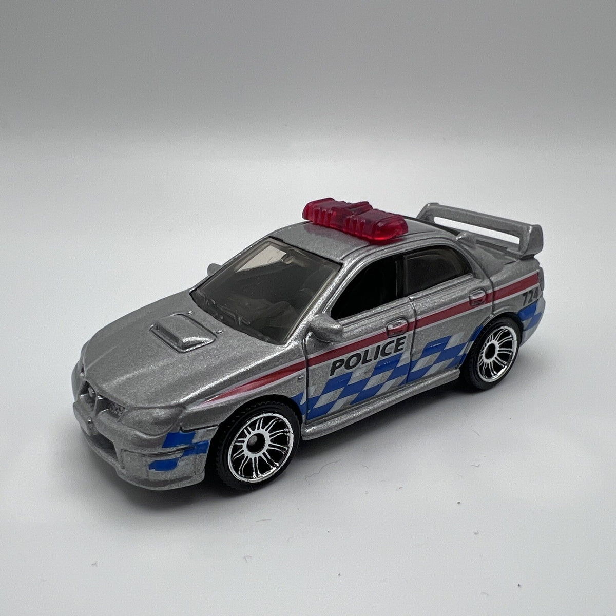 2008 Matchbox #45 Subaru Impreza WRX Police (Silver) - LOOSE