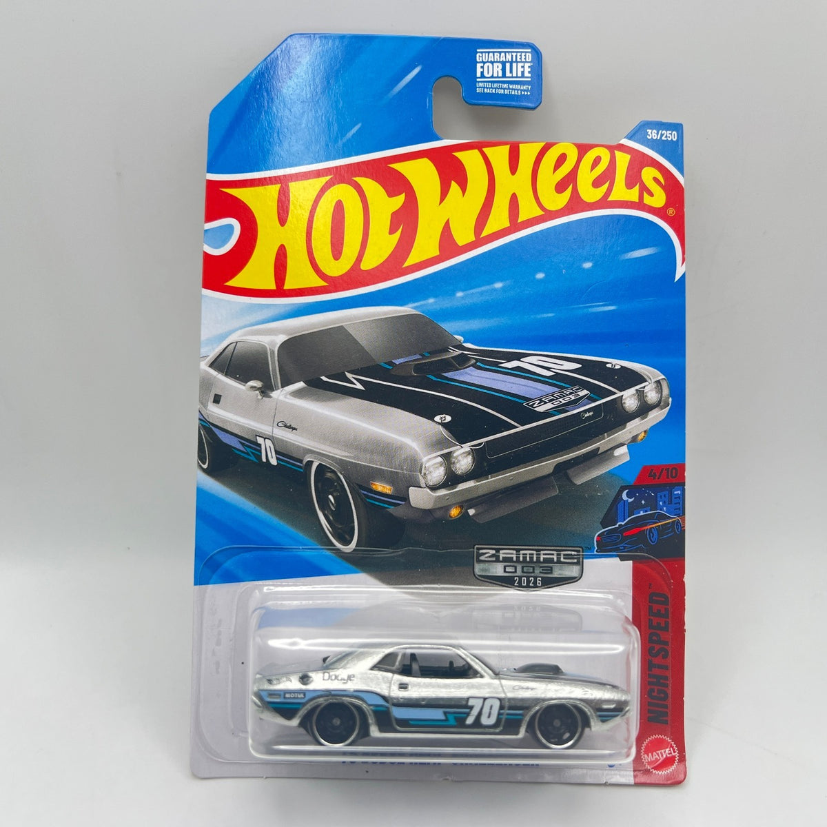 Hot Wheels 70 Dodge Hemi Challenger 36/250 Nightspeed ZAMAC 003 1:64
