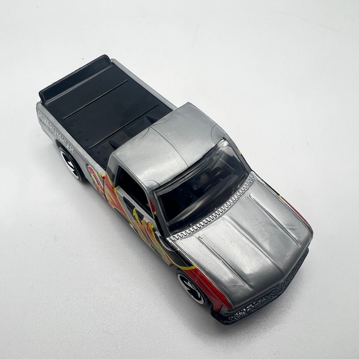 Hot Wheels Chevy 1500 Pickup Silver Powercharger Racing #8 LOOSE 1/64