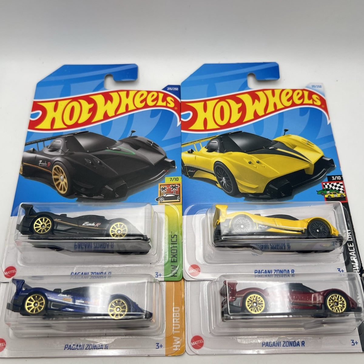 🔥🔥Hot Wheels Pagani Zonda R  ITALIAN!!  * Lot x 4 **🔥🔥  HOT SET!  Pirelli!