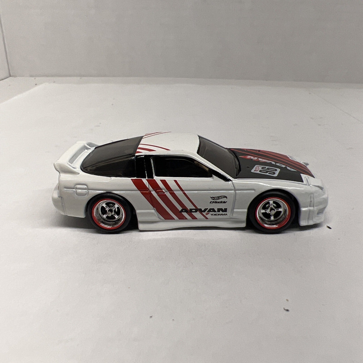 Hot Wheels Nightburnerz 7/10 1996 Nissan 180SX Type X Advan White W/Real Riders