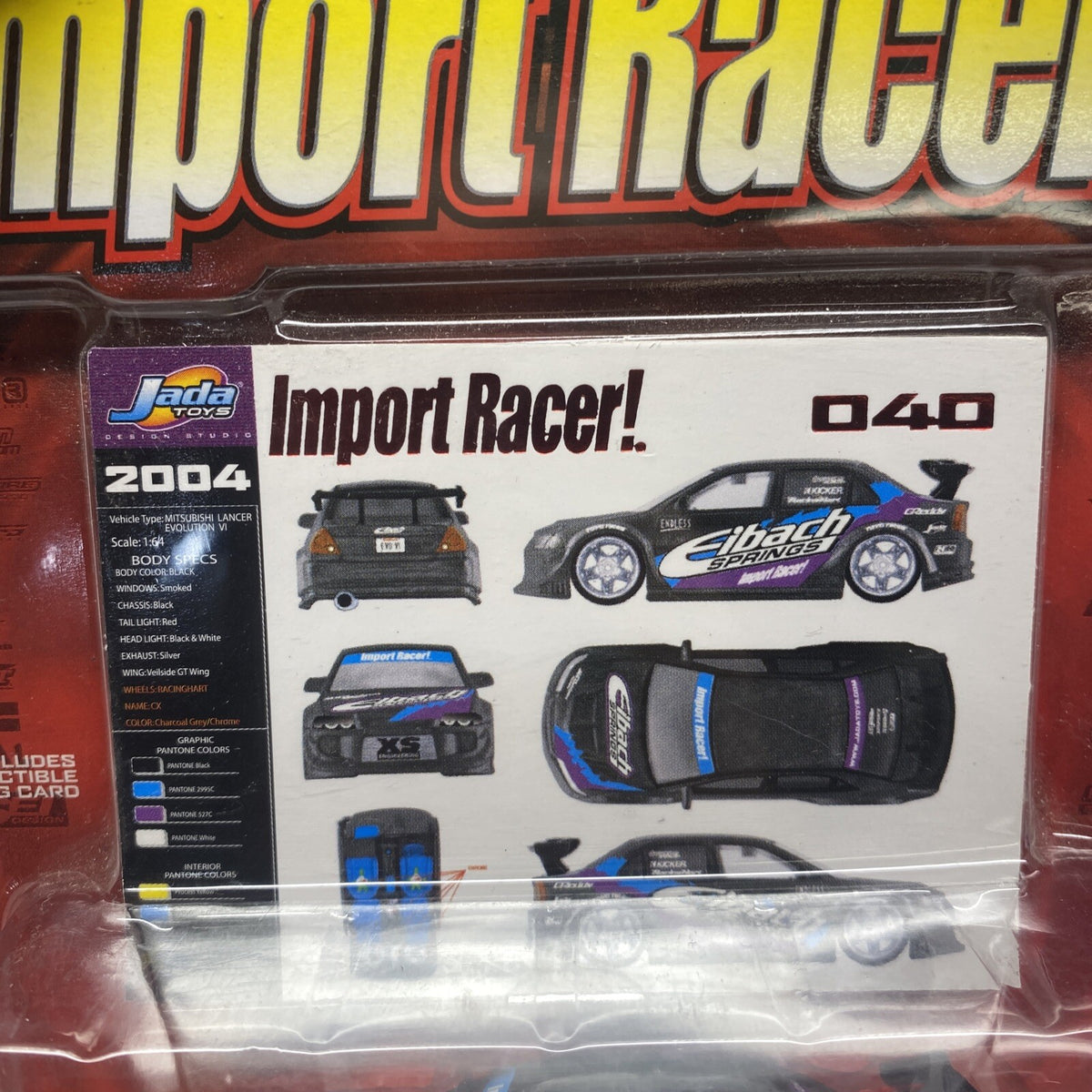 Jada Toys Import Racer #040 Mitsubishi Lancer Evolution VI Error Trueno AE86 Tag