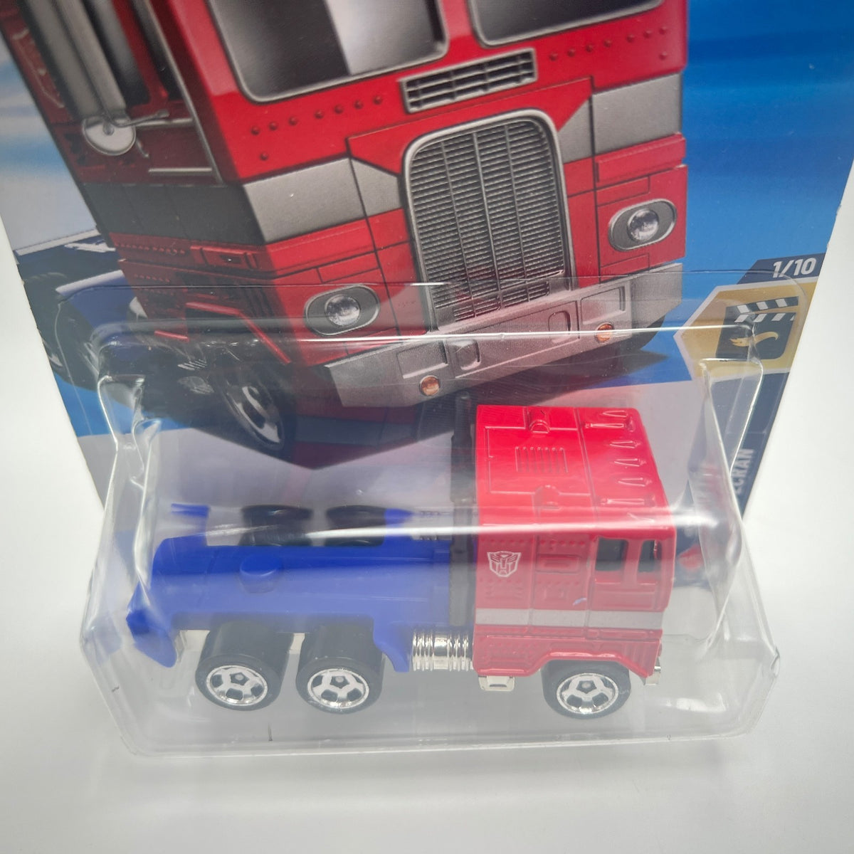 Hot Wheels Optimus Prime 27/250 Screen Time 1/10 Red Blue Transformers