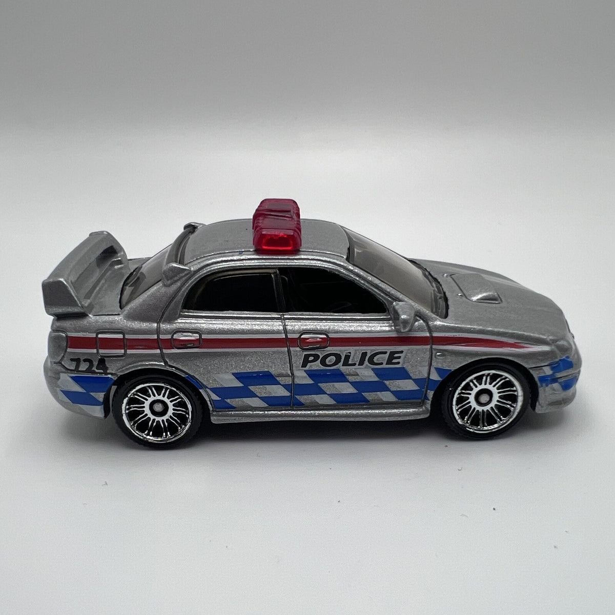 2008 Matchbox #45 Subaru Impreza WRX Police (Silver) - LOOSE