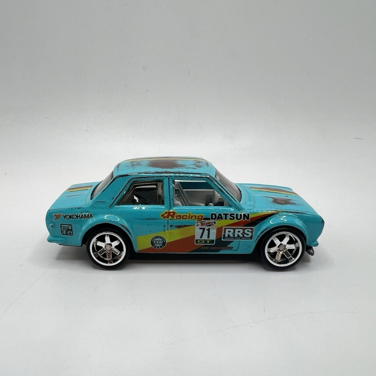 Hot Wheels '71 DATSUN 510 ALL CUSTOM! Full Paint And Real Riders