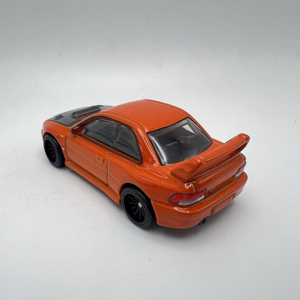 1998 SUBARU IMPREZA STI Diorama Collectible DieCast Model Car 1:64 Orange LOOSE