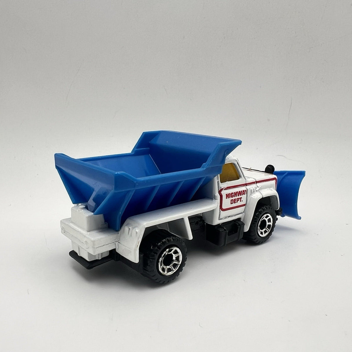 Matchbox Diecast Dump Truck White Blue Black 1993 Highway Dept. Toy Vehicle