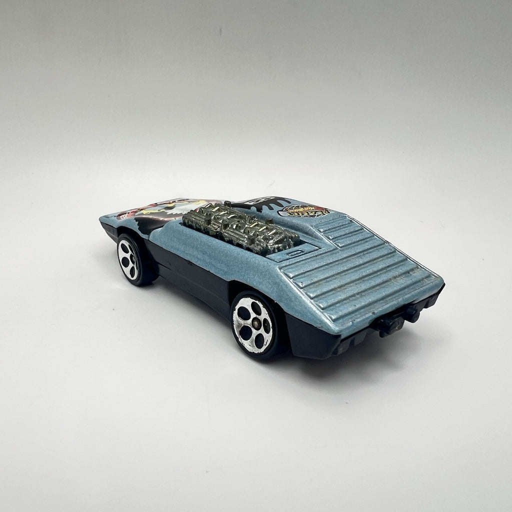 Vintage Hot Wheels Side Kick Postal Express 1970 Silver Blue Diecast