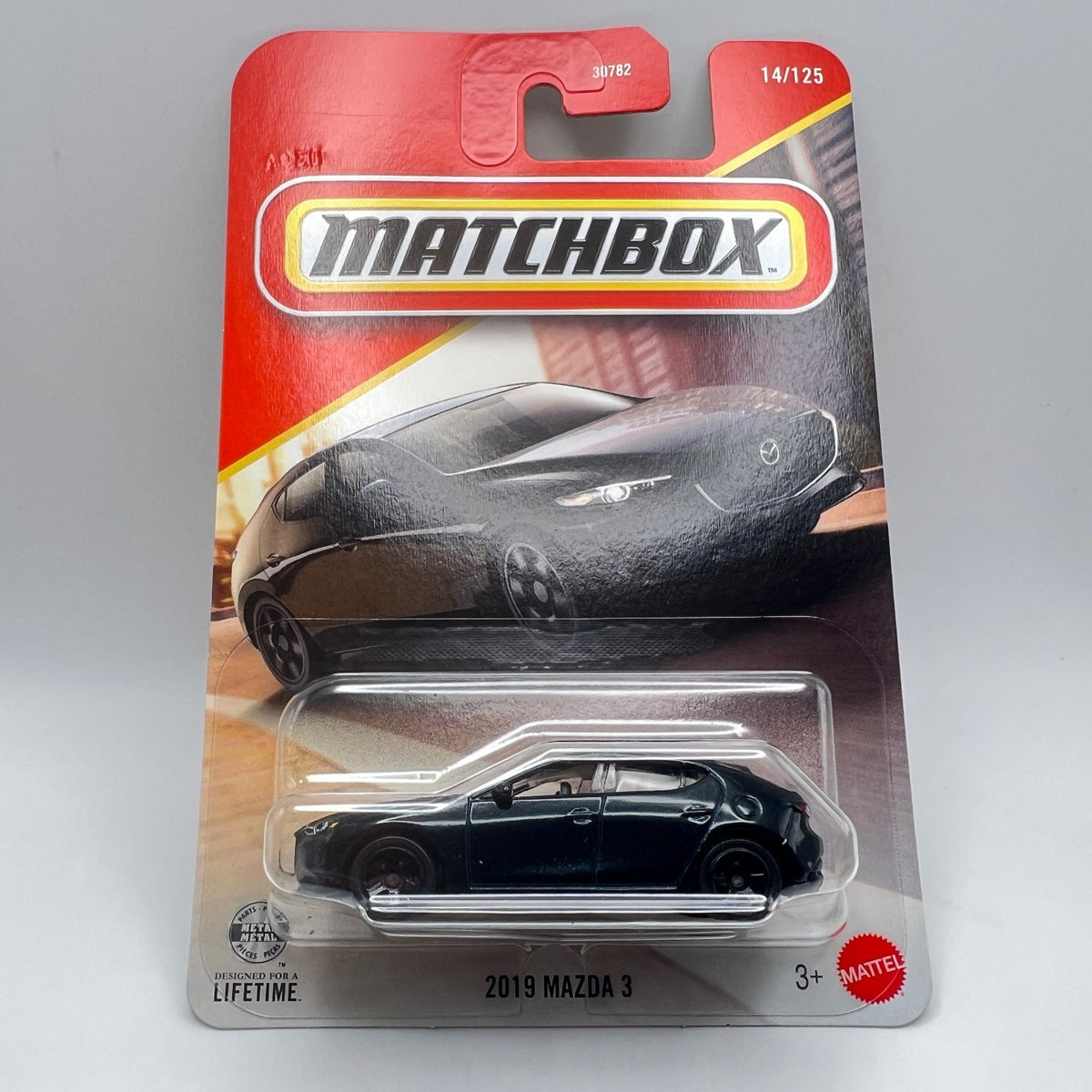 Matchbox 2019 Mazda 3 1:64 Diecast Black Unopened Box 14/125