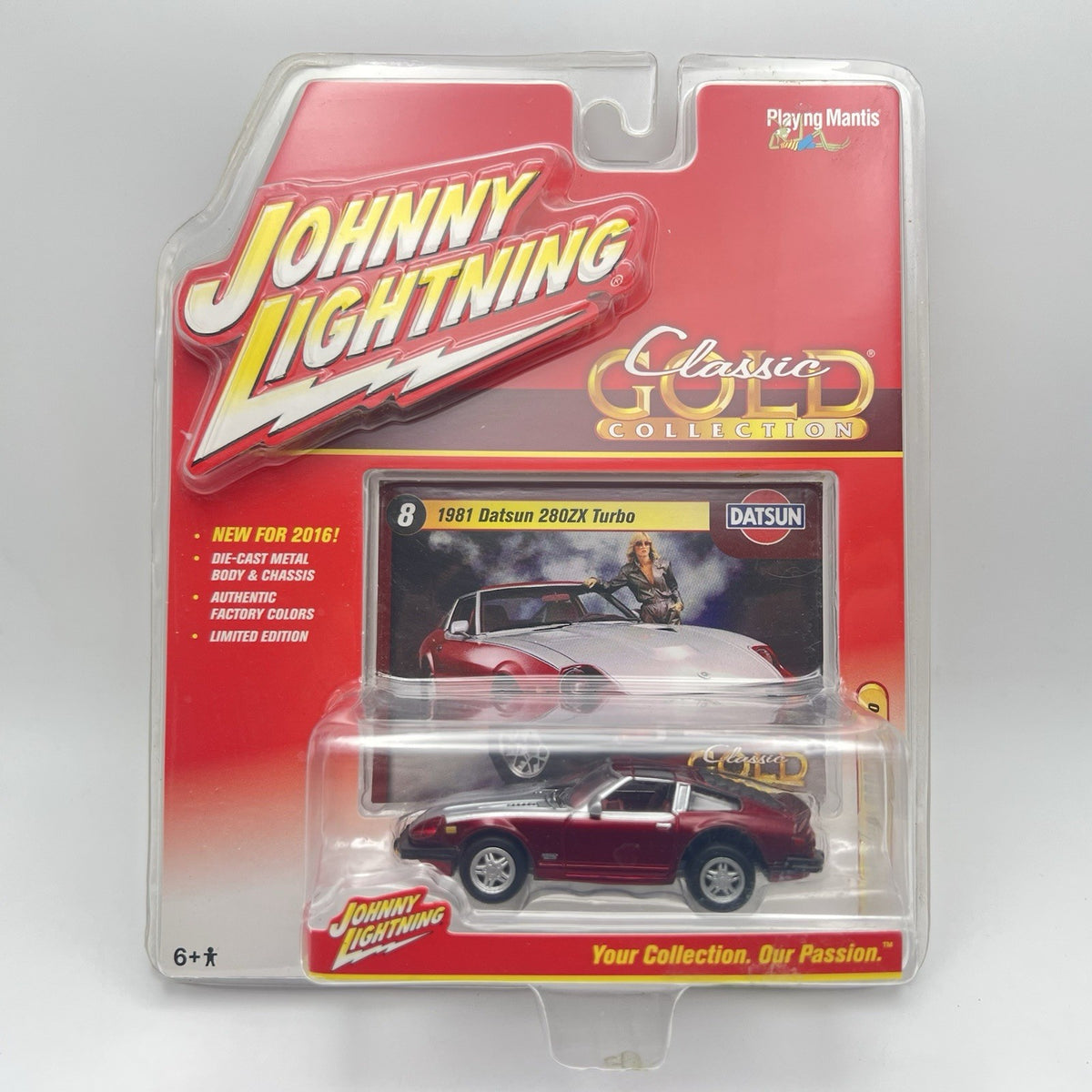 Johnny Lightning 1981 Datsun 280ZX Turbo Classic Gold Collection In Red/ Silver