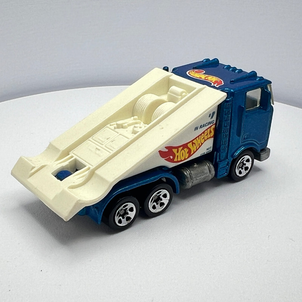 Hot Wheels Ramp Truck Blue #1 In Racing Not For Hire LOOSE 1/64