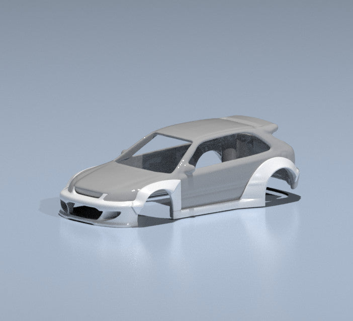 Rocket Bunny Wide Body Kit for Hot Wheels Honda Civic EK9 Hatchback - Resin