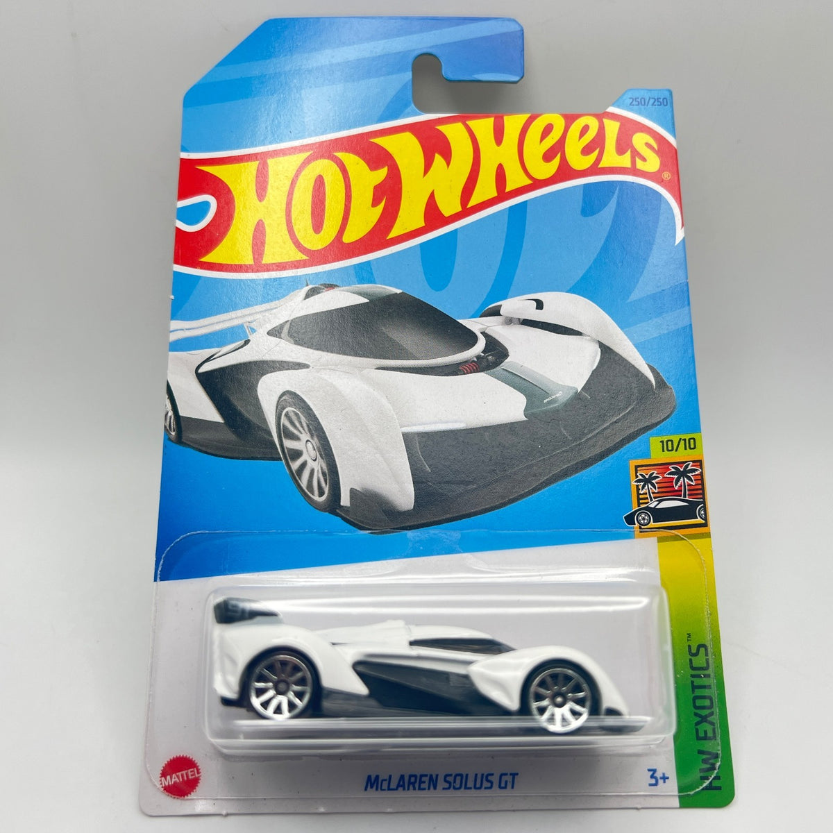 Hot Wheels McLaren Solus GT White 250/250 HW Exotics 10/10 2023 Mainline