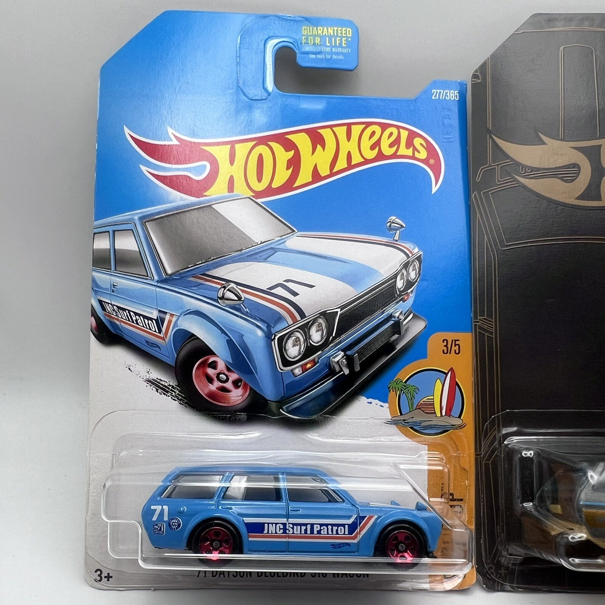 HOT WHEELS LOT OF 2 71 DATSUN BLUEBIRD 510 WAGONS, Blue & Grey 51st Anniversary