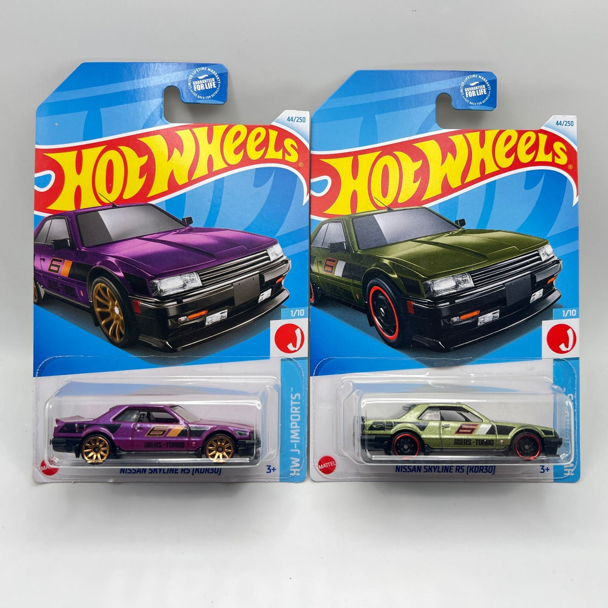 Hot Wheels Nissan Skyline RS KDR30 Lot of 2 Purple Green J-Imports