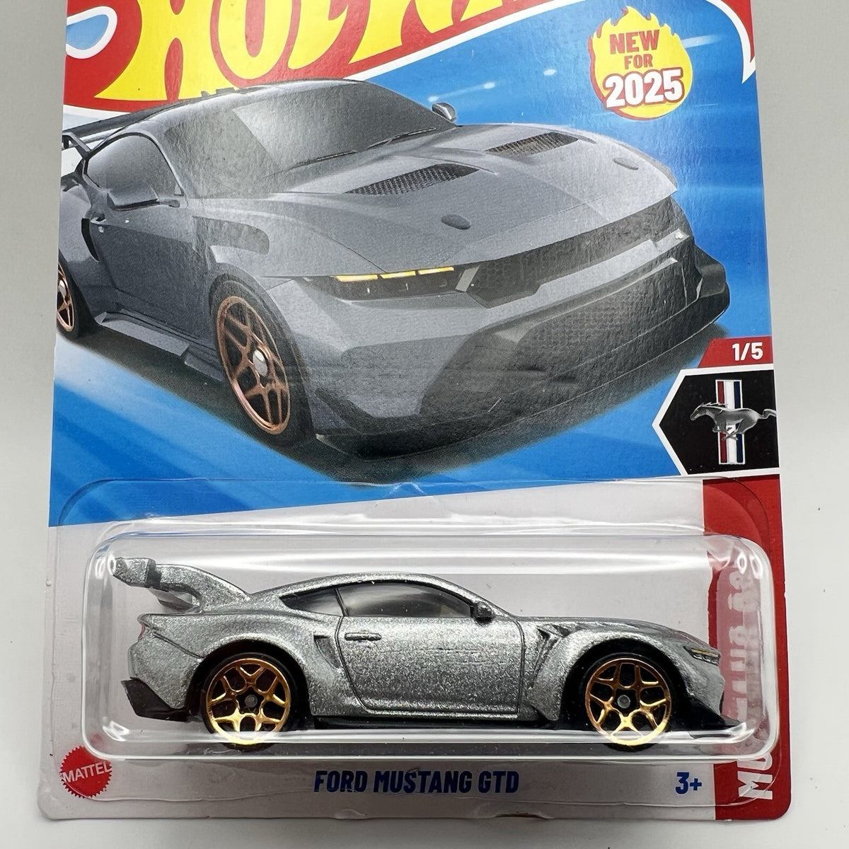 Hot Wheels Silver Ford Mustang GTD MUSTANG 60 1/5 #34/250 New On Card
