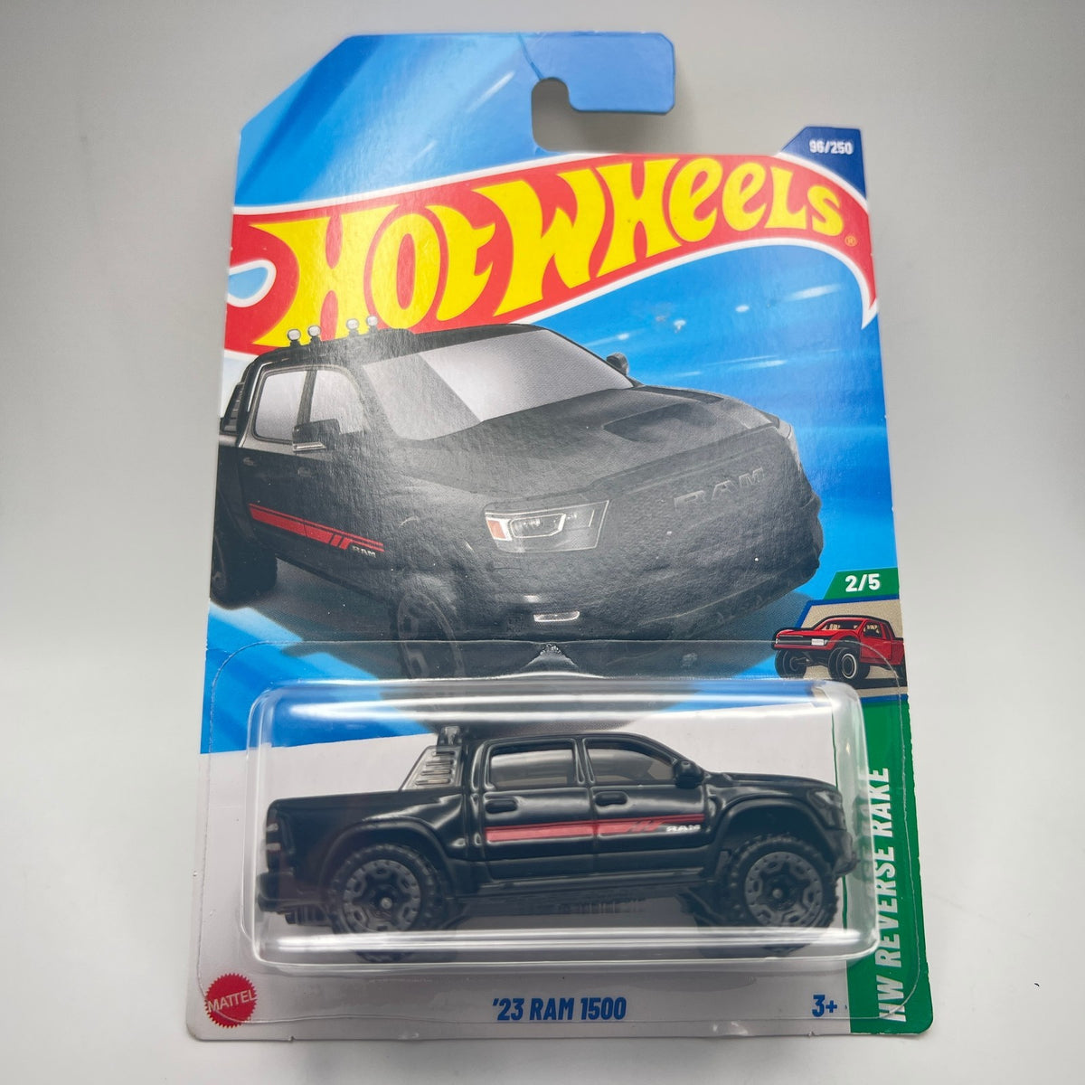 Hot Wheels 23 Ram 1500 Black 96/250 HW Reverse Rake 2/5