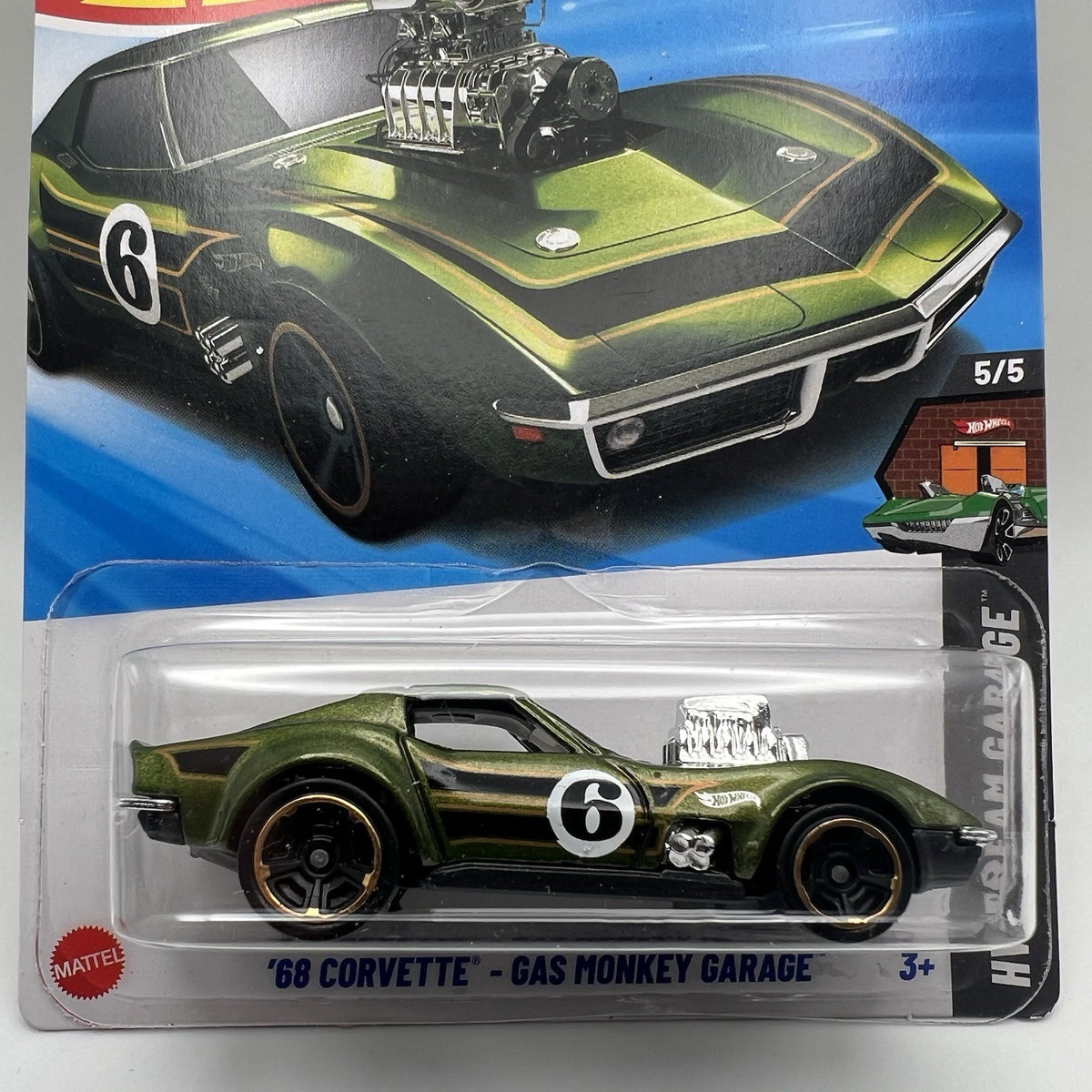 2025 Hot Wheels HW DREAM GARAGE 5/5 '68 Corvette GAS MONKEY GARAGE 134/250