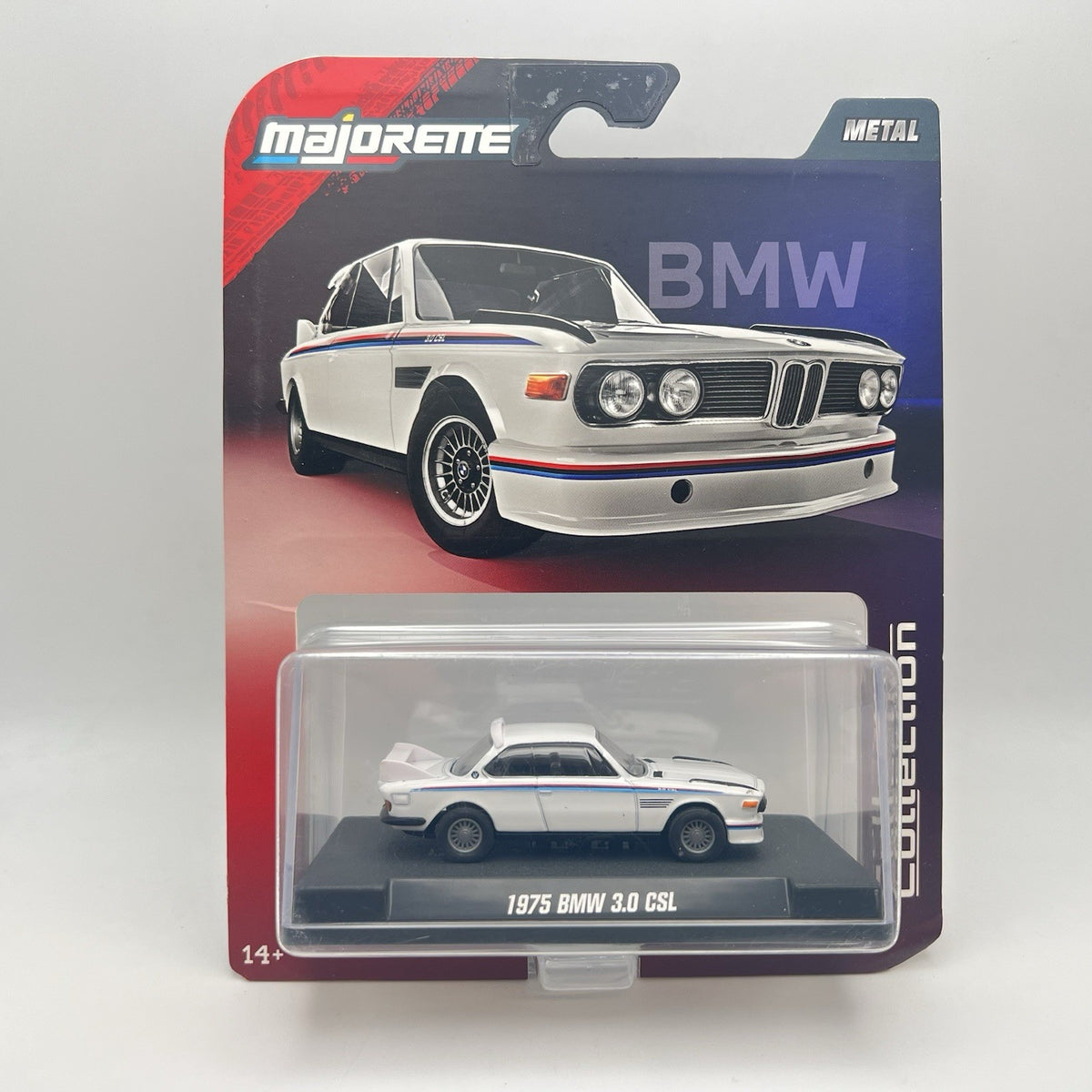 Majorette 2025 Collector Series White 1975 BMW 3.0 CSL 1:64 Scale