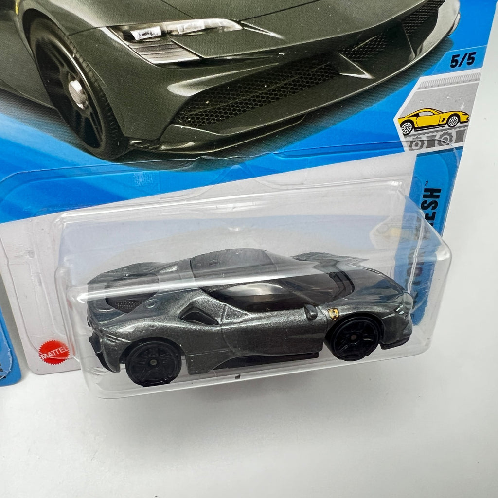 Hot Wheels Ferrari SF90 Stradale Lot of 2 Red Gunmetal Factory Fresh