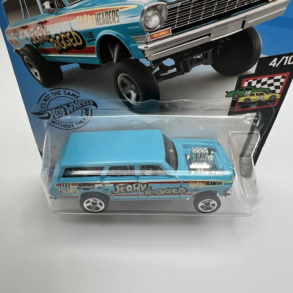 Hot Wheels 1964 Nova Wagon Gasser HW Race Day Blue