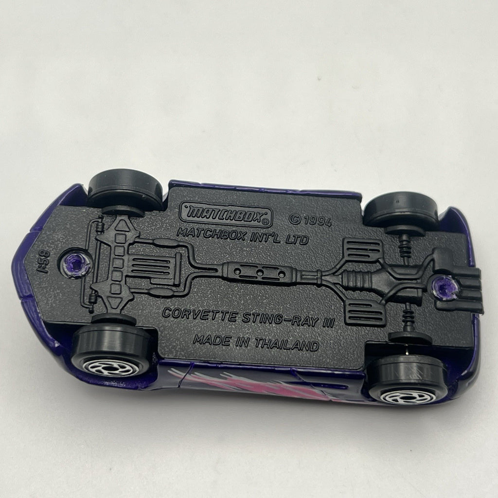Matchbox Mid 1990s Release MB 38 Corvette Sting Ray III Purple Loose