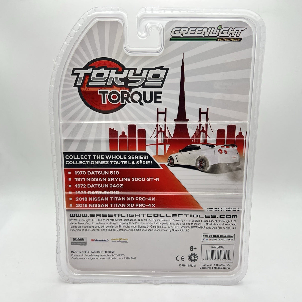 1/64 GREENLIGHT 1970 DATSUN 510 2 DOOR #281 RALLY CAR RED