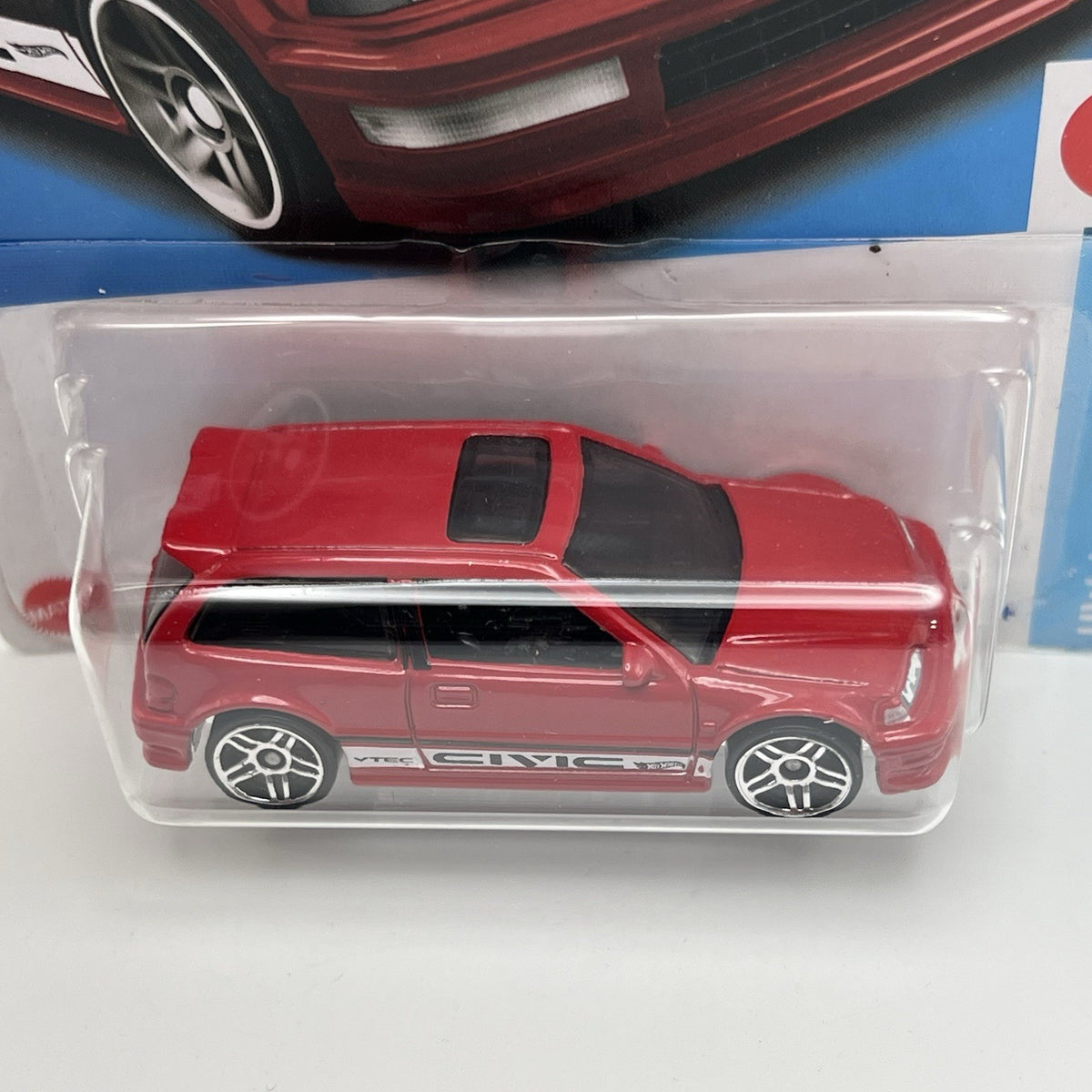 2024 Hot Wheels '90 Honda Civic EF (Red) 7/10 HW J-Imports 96/250