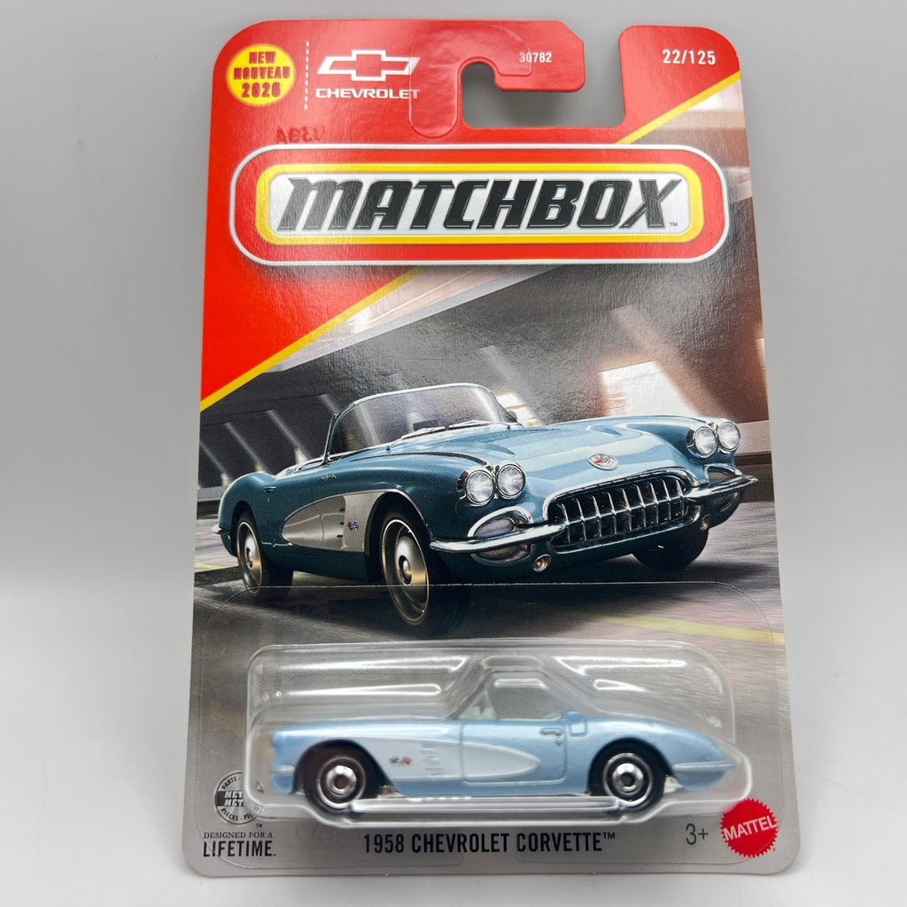 Matchbox 1958 Chevrolet Corvette 22/125 Blue New 2026 1:64 Diecast