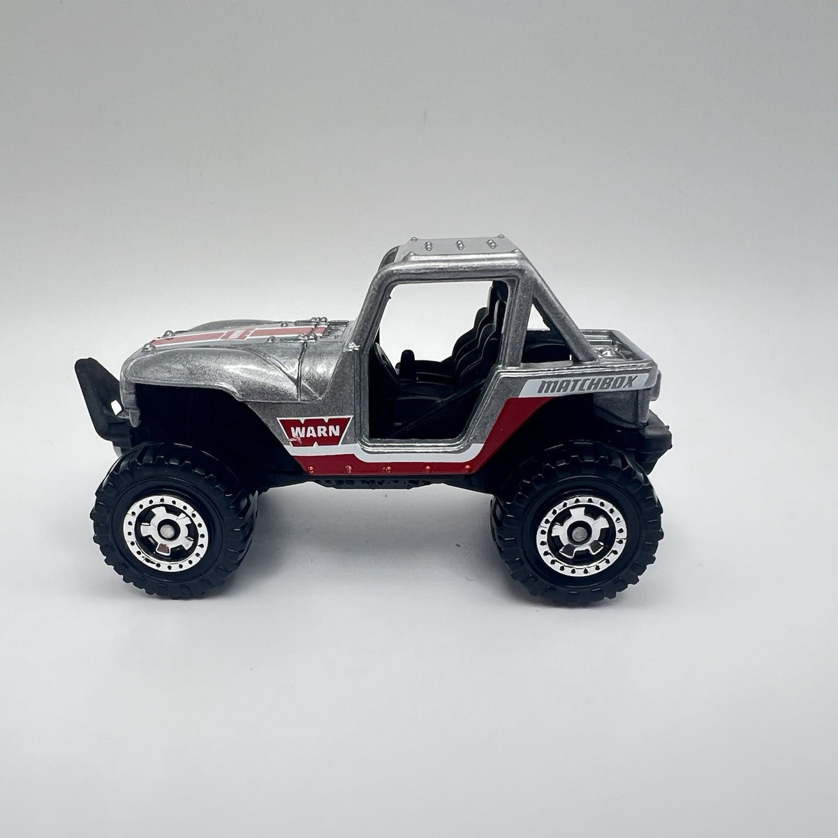 WARN INDUSTRIES 75th Anniversary 2007 MBX 4X4 💥 SILVER METALLIC  Matchbox Loose