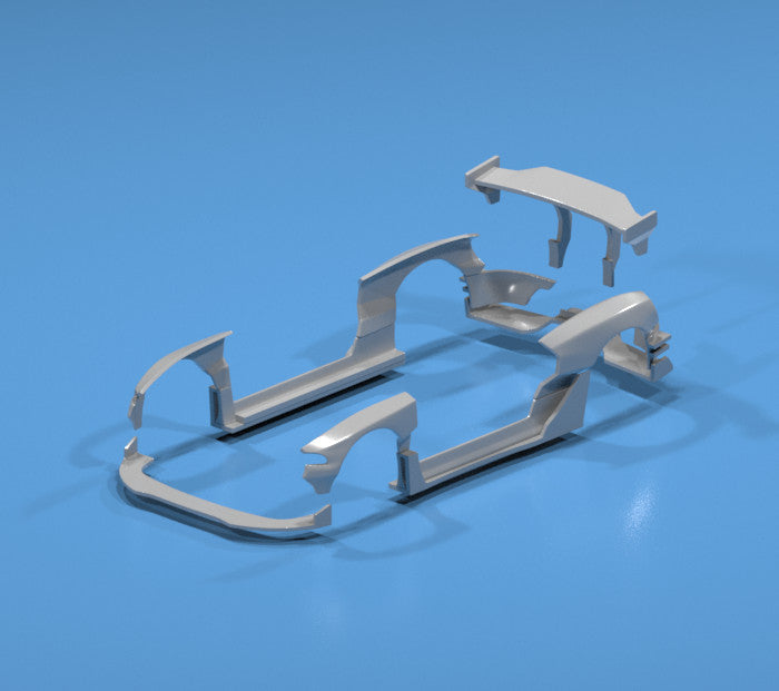 FatBoi Style Wide Body Kit for Hot Wheels Honda Civic EG Hatchback - Resin