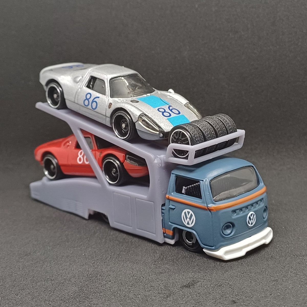 Double Decker Hauler add on for Hot Wheels Volkswagen T2 pickup - Resin