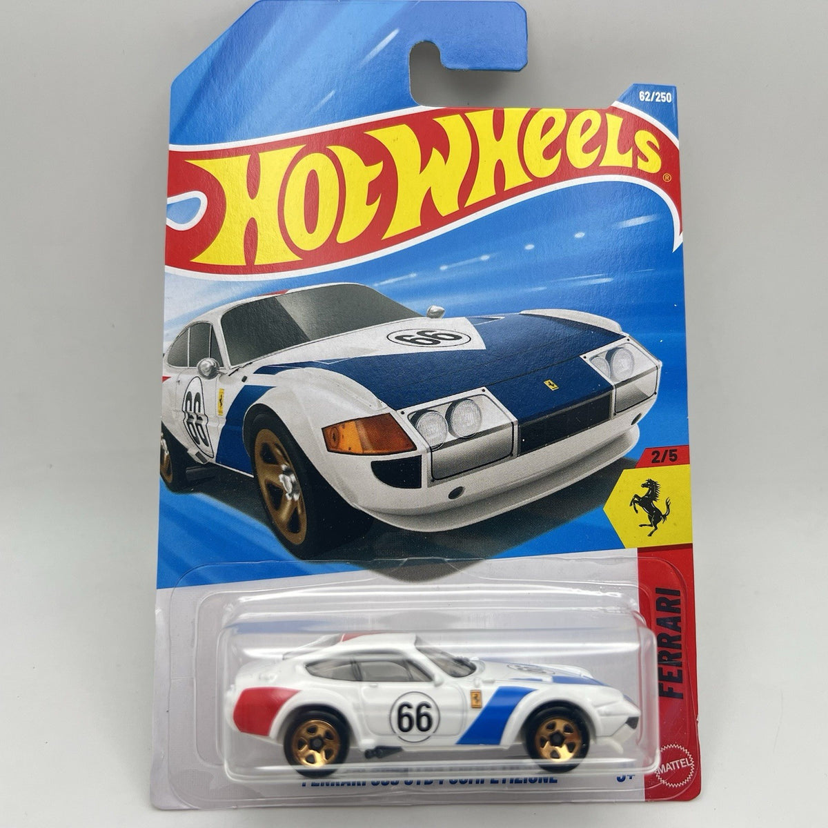 NEW 2026 Hot Wheels Ferrari 365 GTB4 Competizione White 62/250 Ferrari Series