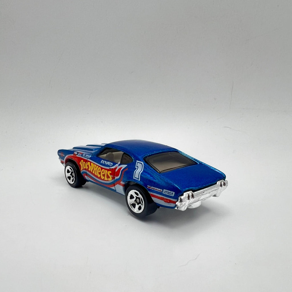 Hot Wheels Olds 442 Blue Hot Wheels Racing Flames LOOSE 1/64