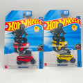 Hot Wheels Honda Motocompo Lot of 2 Red + Yellow 181/250 HW Moto 3/5