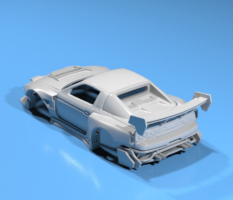 FatBoi Style Wide Body Kit For Hot Wheels Nissan 180SX - Resin