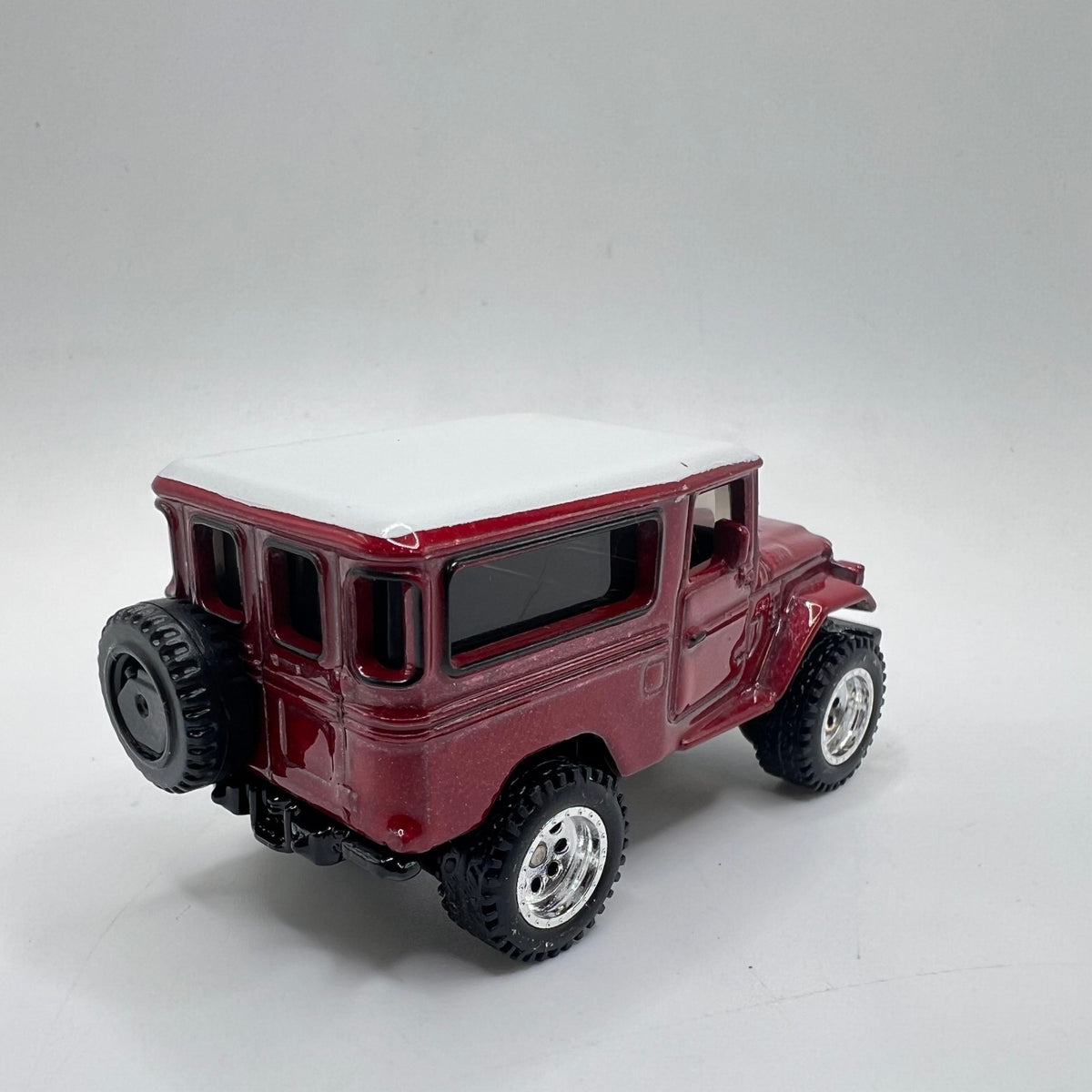Hot Wheels Toyota Land Cruiser FJ43 Red White Roof Real Riders LOOSE 1/64
