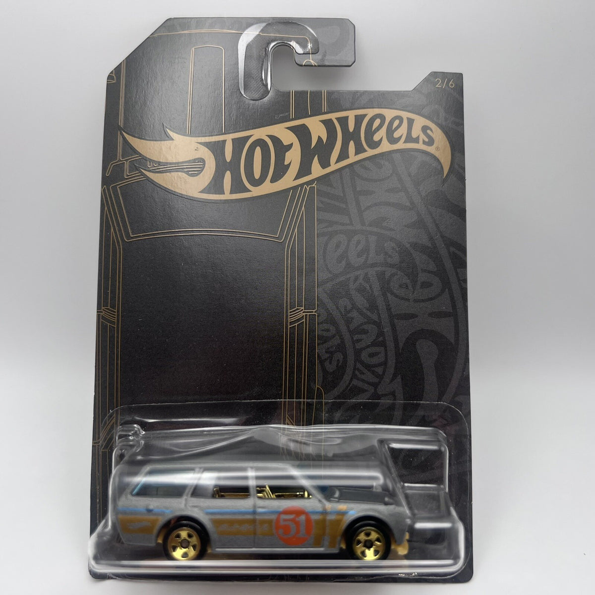 ‘71 DATSUN 510 WAGON ☆ 2019 Hot Wheels SATIN AND CHROME 51st ANNIVERSARY