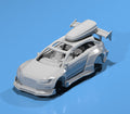 Wide body Kit With Roof Pod For  Hot Wheels AUDI Avant RS6  - Resin - 3d Printed
