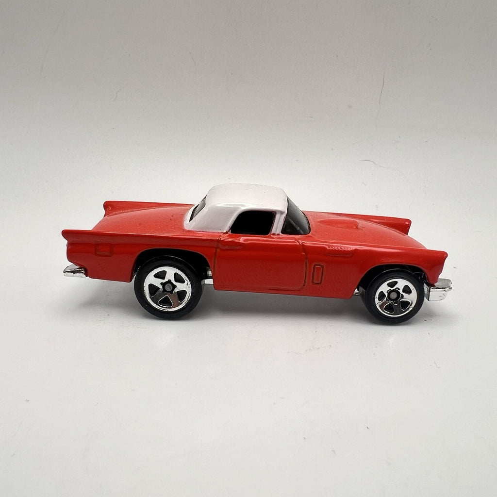 hot wheels 57 thunderbird In Orange With White Top.