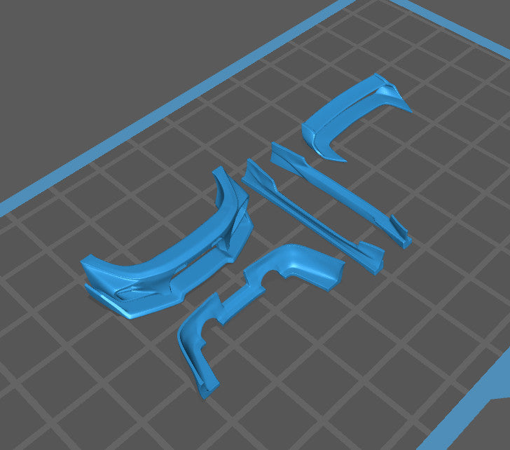 Veilside Style Wide Body Kit for Hot Wheels Nissan GTR R33 – Resin - 3d Printed