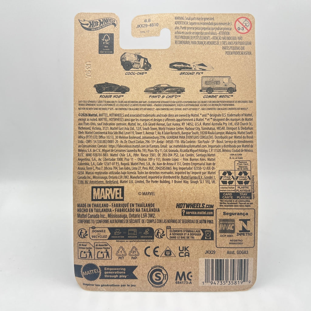 Hot Wheels Silver Series Combat Medic Marvel Spider-Man 5/5 ZAMAC 1:64