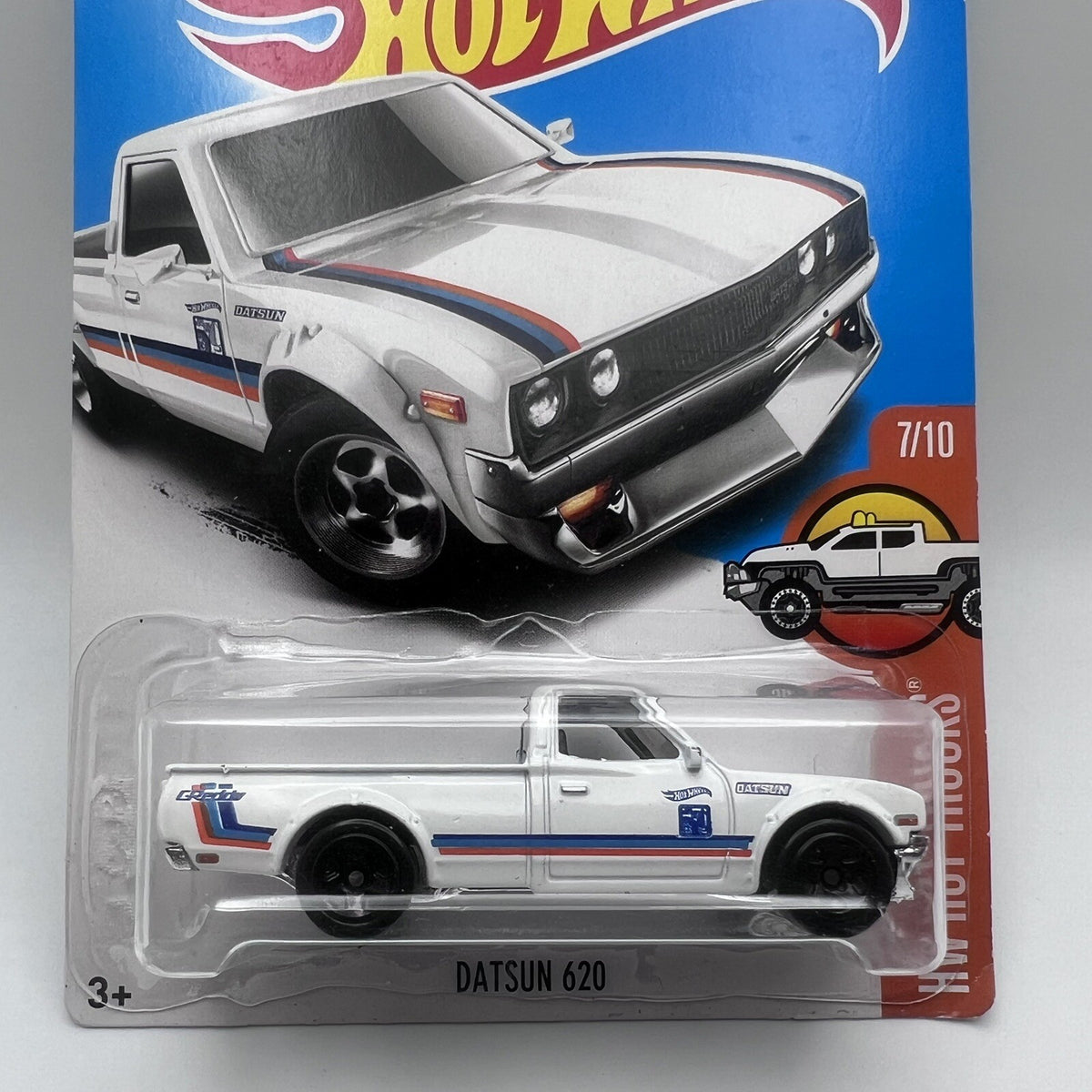 2017 🔥HOT WHEELS🛞 DATSUN 620 7/10 HW HOT TRUCKS WHITE 181/365