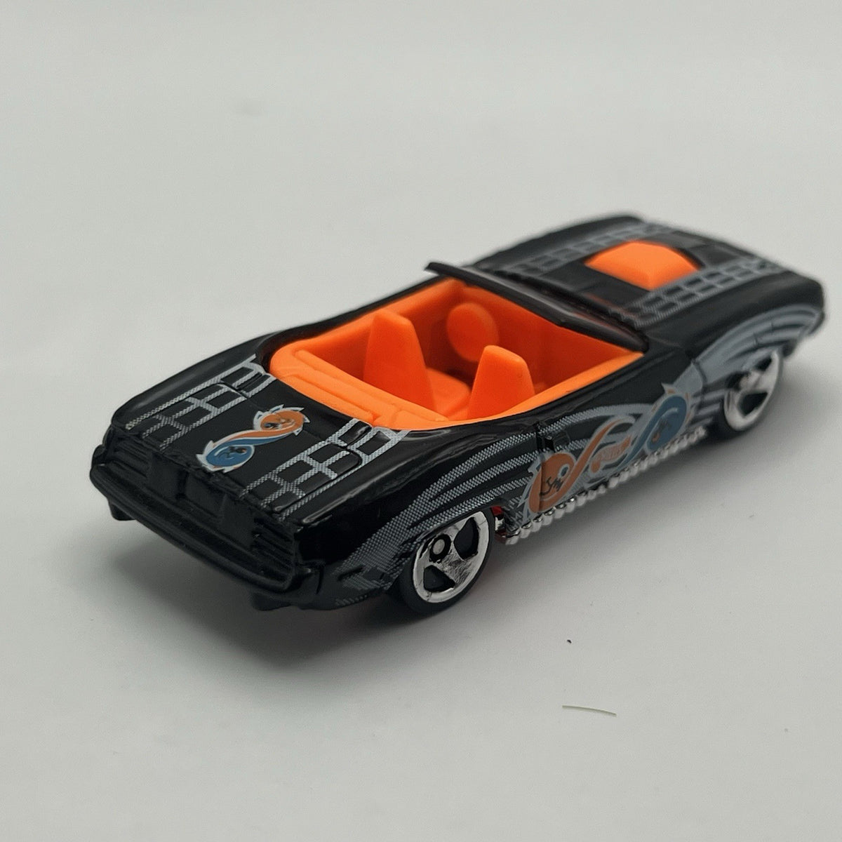 Vintage 1996 Hot Wheels - Black King Kuda Convertible - 1:64 Scale Diecast Car