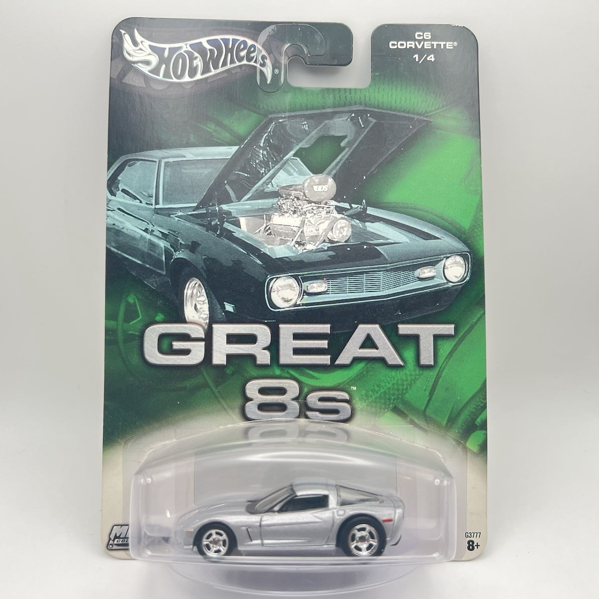 HOT WHEELS 2003 GREAT 8S C6 CORVETTE 1/4 CARDED VG