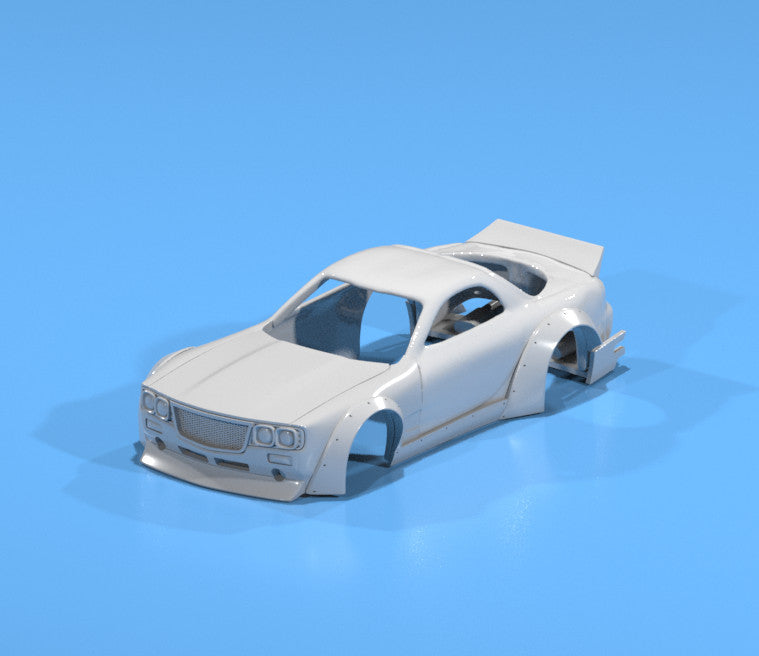Boss Stile Wide Body Kit For Hot Wheels Mazda RX7 FD - Resin - 3d Printed