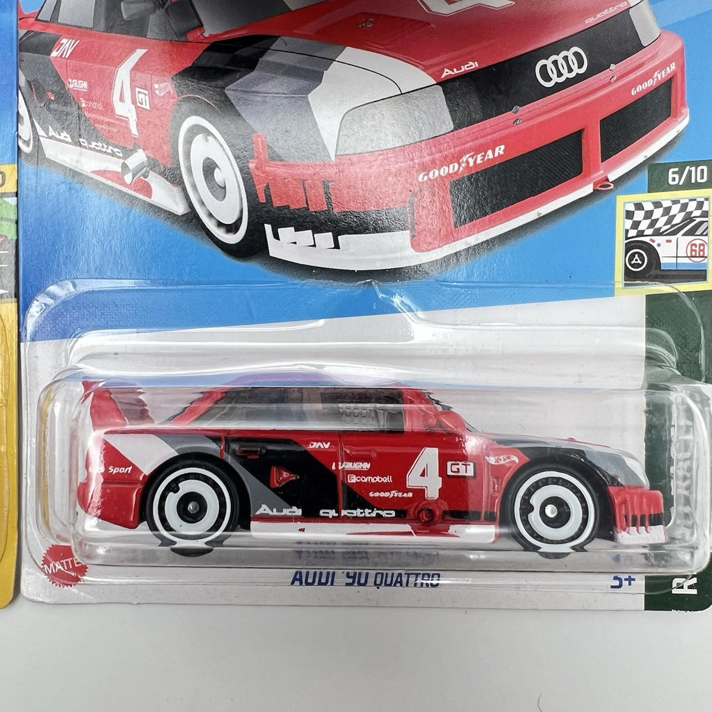 Hot Wheels Audi '90 Quattro (Lot of 4) Red, White, Blue And Grey