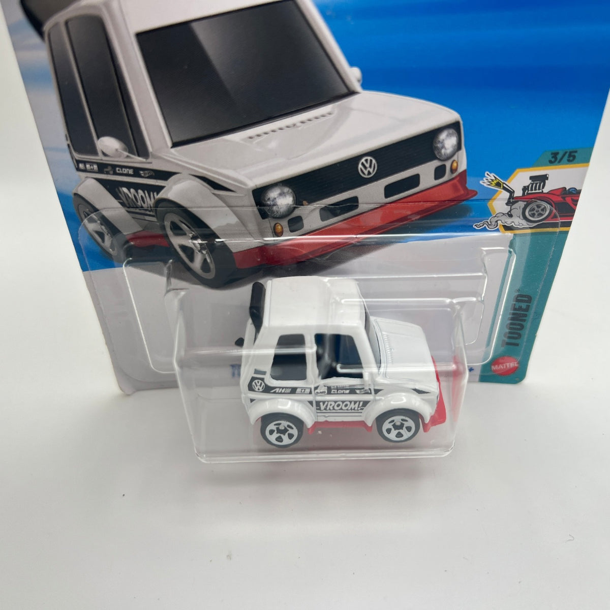 2026 Hot Wheels | Tooned Volkswagen Golf MK1 | White | Tooned 3/5 | #172 NEW